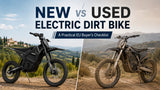 New vs Used Electric Dirt Bike blog bannner 