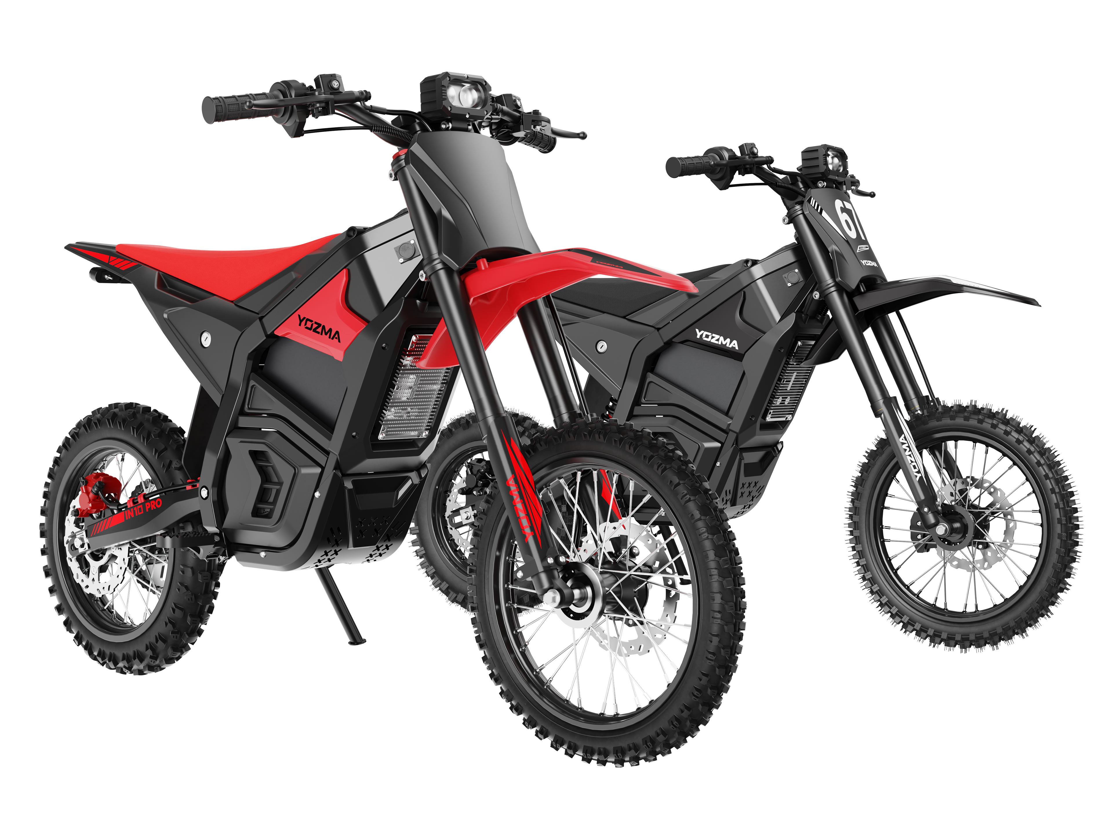 Yozma IN10 and IN10 Pro electric dirt bike bundle